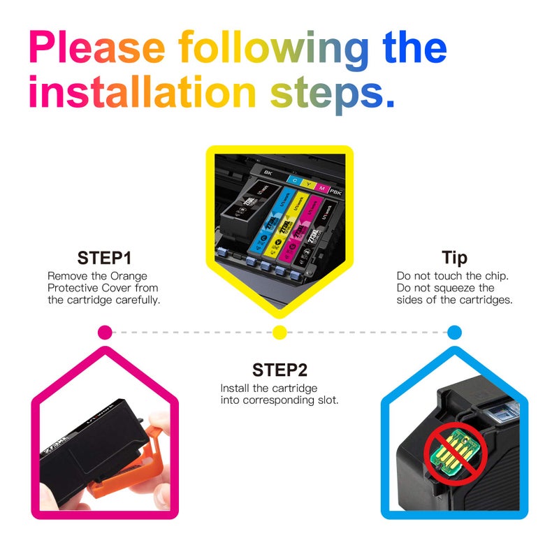 Uniwork Remanufactured Ink Cartridge Replacement for Epson 273 XL 273XL T273XL use for XP820 XP810 XP800 XP620 XP610 XP600 XP520 Printer (2 Black, 1 Photo Black, 1 Cyan, 1 Magenta, 1 Yellow), 6 Pack - Image 4